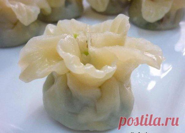 Пельмени - розочки как слепить