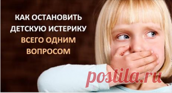 Это гениально! Как остановить детскую истерику, задав всего один вопрос Проверьте сами! У меня этот метод всегда срабатывает: