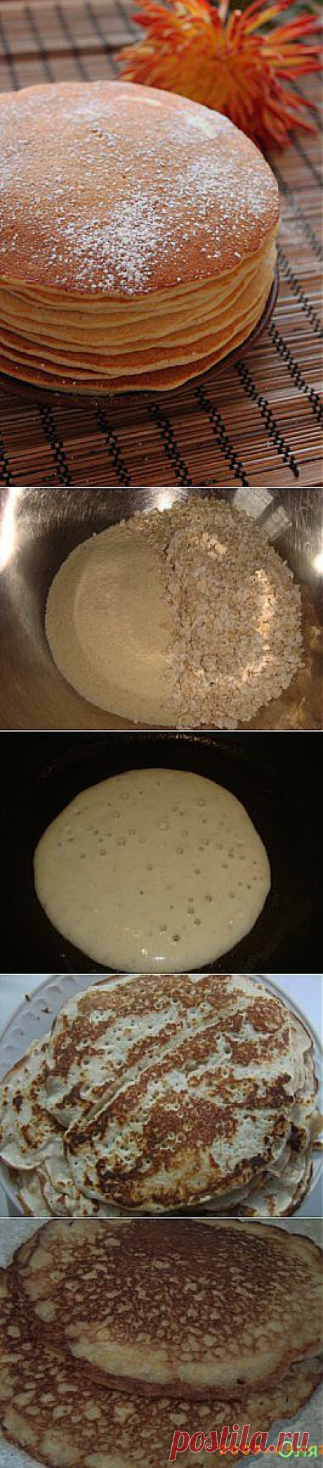 Манно-овсяные блины : Блины, блинчики, оладьи