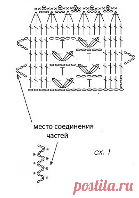 Красивая юбка крючком.