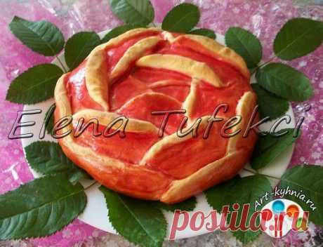 Пирог &quot;Красная роза&quot; (МК от Елены) » Арт-кухня