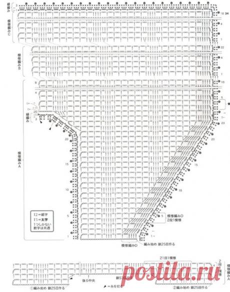 Ажурный жилет крючком. Схемы, выкройка, МК | Вязание крючком Елена Ермина | Дзен