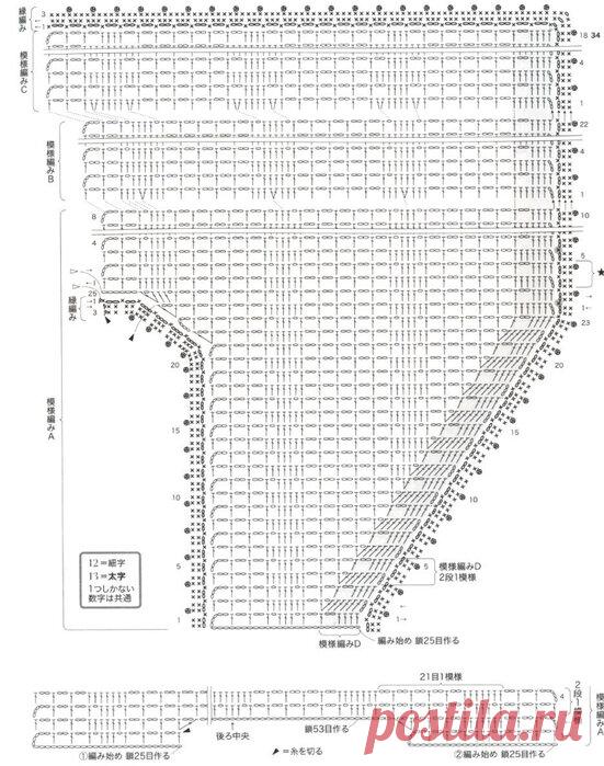 Ажурный жилет крючком. Схемы, выкройка, МК | Вязание крючком Елена Ермина | Дзен