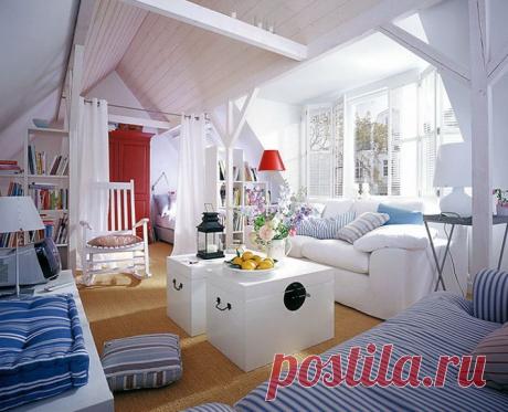 Голубой цвет в интерьере 
По своей сути, голубой цвет представляет собой разбеленный или разбавленный синий. Другими словами,  он сочетает в себе умиротворение и покой синего, а также радость или искреннюю чистоту белого цветов.