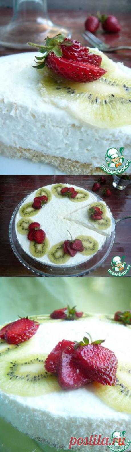 Чизкейк с ягодами и кокосовой стружкой - кулинарный рецепт