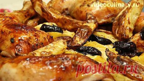 Куриные окорочка, запеченные в апельсиновом соке - Видеокулинария.рф - видео-рецепты Бабушки Эммы