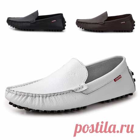Universe of goods - Buy &quot;2014 New Fashion Spring Flats Male Moccasins Genuine Leather Casual Mens Driver Shoes Sneakers For Men Loafers Boat Shoe Lazy&quot; for only 33.30 USD.
