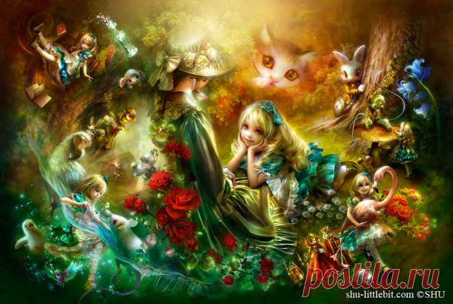 Приключения Алисы в Стране Чудес / Alice’s Adventures in Wonderland. Иллюстрации японского художника Шу Мизогучи