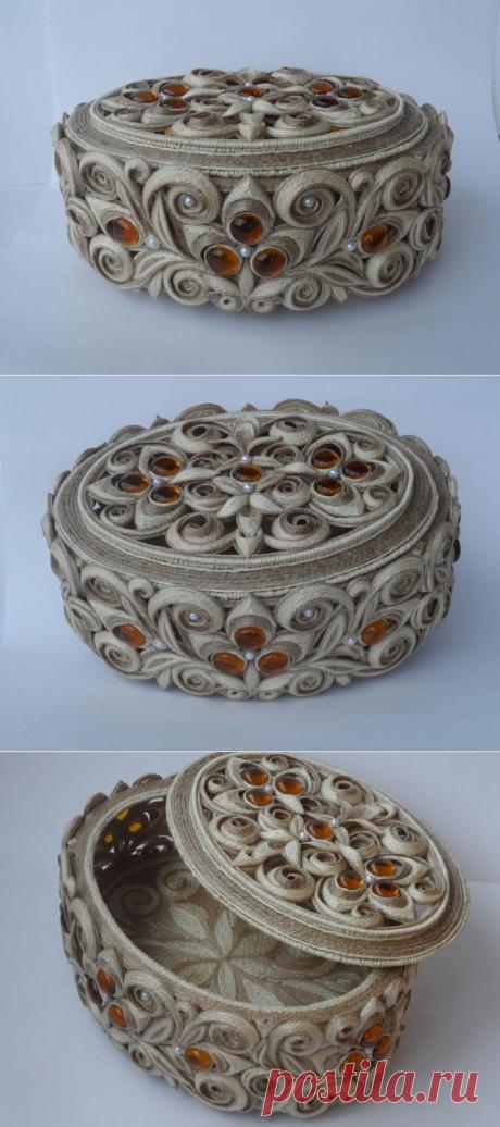 Шкатулка овальная..