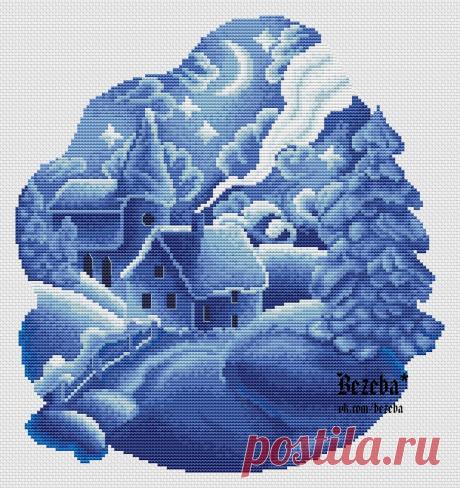 #Авторские_схемы@clubrucodelnic 
#Монохром@clubrucodelnic 
#Пейзажи@clubrucodelnic 
#Домики@clubrucodelnic 
Зимняя сказка 

Дизайнер : Гринченко Галина — https://vk.com/bezeba 

Схема  Жмите на картинку