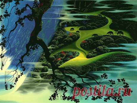 Фантастически красивые пейзажи. Художник Эйвинд Эрл / Eyvind Earle (США, 1916-2000)