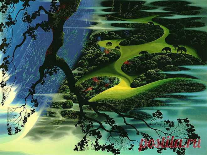 Фантастически красивые пейзажи. Художник Эйвинд Эрл / Eyvind Earle (США, 1916-2000)