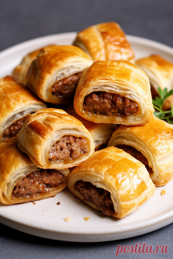 French onion sausage roll - That Oven Feelin Savory French Onion Sausage Rolls: A delightful twist on classic sausage rolls, blending succulent pork mince with a rich French onion soup mix, complemented by tomato ketchup, Worcestershire sauce, and Dijon mustard, all encased in flaky puff pastry.