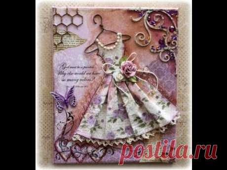 Vintage Dress Mixed Media Canvas Tutorial