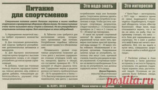 Питание для спортсменов