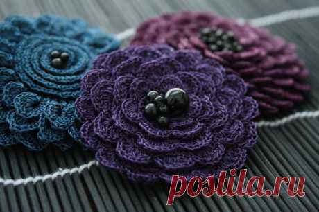 Брошь крючком: схемы и описание с мастер-классами и видео