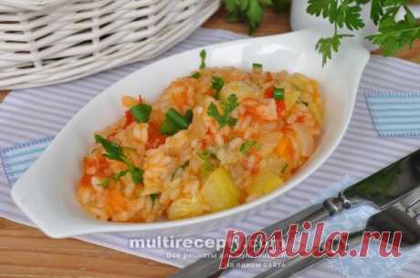 Кабачки с овощами и рисом в мультиварке