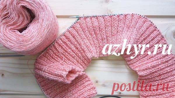 Резинка 2х2 для отделки края изделия - схема | АЖУР - схемы узоров