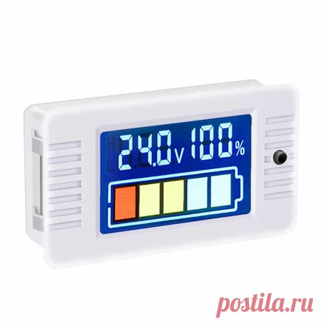 Peacefair PZEM-023 0-100V Voltage Tester Colored LCD Digital Battery Voltmeter P - US$10.36