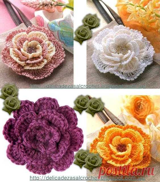 Delicadezas en crochet Gabriela: Flores tutoriales
