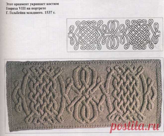 узоры спицами араны