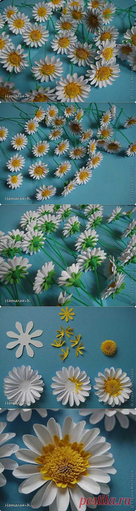Ромашки из бумаги.