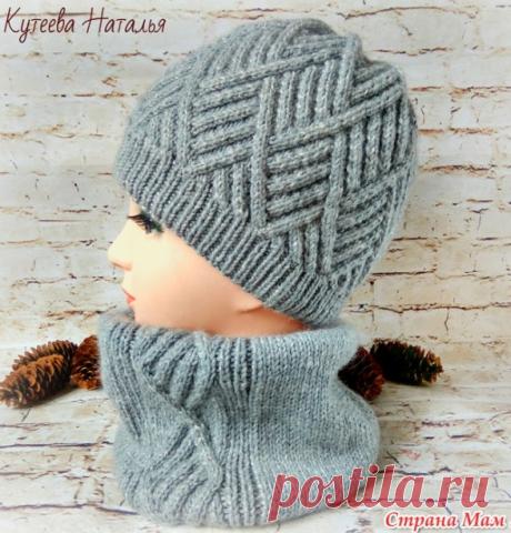 Шапка и снуд «Ромбы» (Вязание спицами) — Журнал Вдохновение Рукодельницы