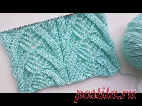 Узор спицами "Плетеные колоски" .  "Braided Spikelets" knit pattern.