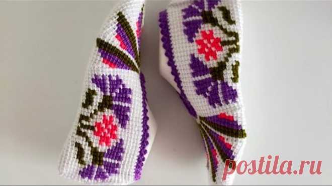 (2video) Karanfil modelin orta yapımı #keşfet #örgü #patikmodelleri #tunusisi #knitting #crochet