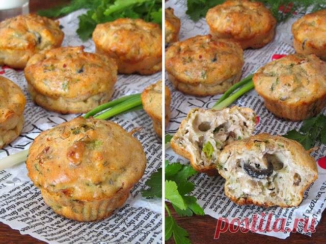 Закусочные кексы с рыбными консервами