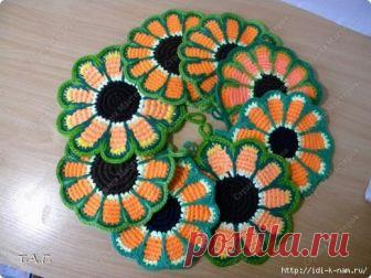 вязаная прихватка 