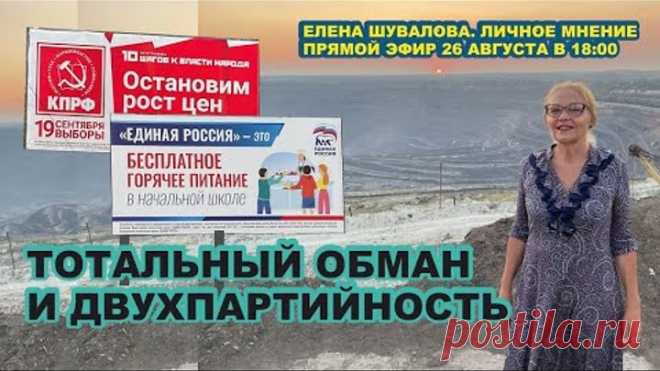 Тотальный обман и двухпартийность. Прямой эфир. Личное мнение Елены Шуваловой