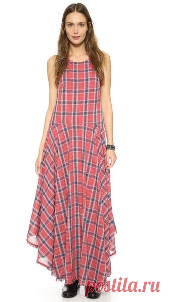 Free People Платье French Riviera в клетку | SHOPBOP