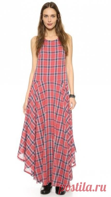 Free People Платье French Riviera в клетку | SHOPBOP