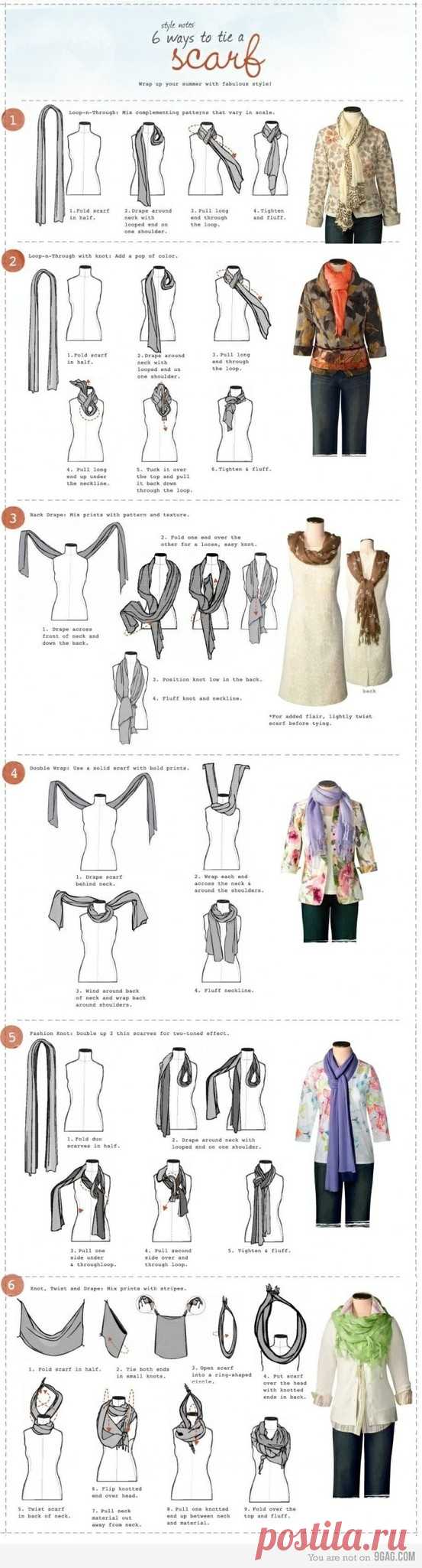 ways to tie a scarf