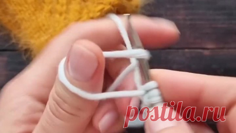 Классный, эластичный край для варежек и других изделий!