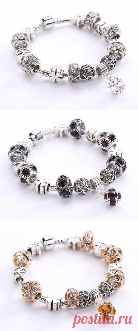 Браслет с шармами 217,61 - 224,52 руб. на AliExpress