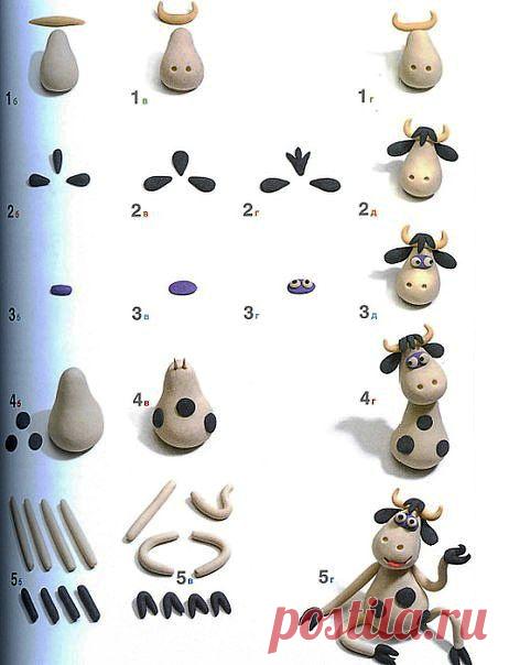 МК по лепке из пластилина: животные.