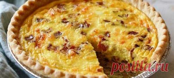 Рецепт заливного французского пирога из лука