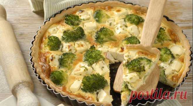 Киш с брокколи и сыром фета, пошаговый рецепт с фото