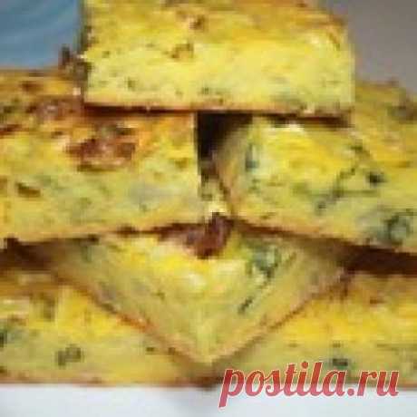 Пирог с капустой и зеленым луком Кулинарный рецепт