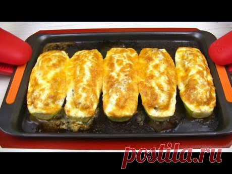 Вкуснее ГОЛУБЦОВ! КАБАЧКИ с Фаршем и Рисом под Сыром.