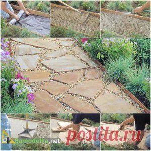 Дорожка из плитняка своими руками
