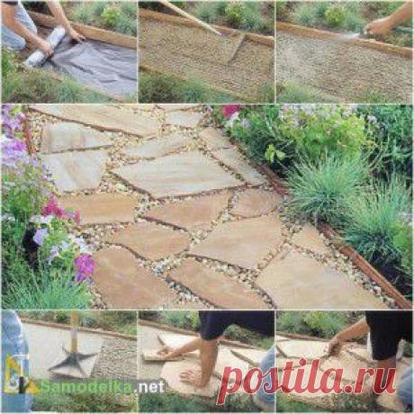 Дорожка из плитняка своими руками