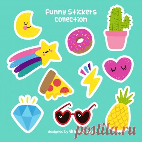 Красочный набор забавных наклеек Более миллиона свободных векторов, PSD, фотографии и бесплатные иконки. Эксклюзивные халявы и все графические ресурсы, которые необходимые для ваших проектов