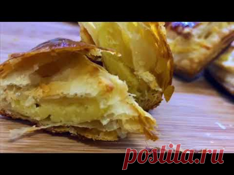 ХАЧАПУРИ с сыром из воздушного слоёного теста!!!