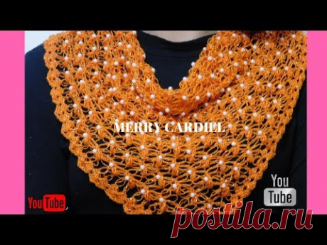 COMO TEJER CHAL  BUFANDA  PERRLITAS