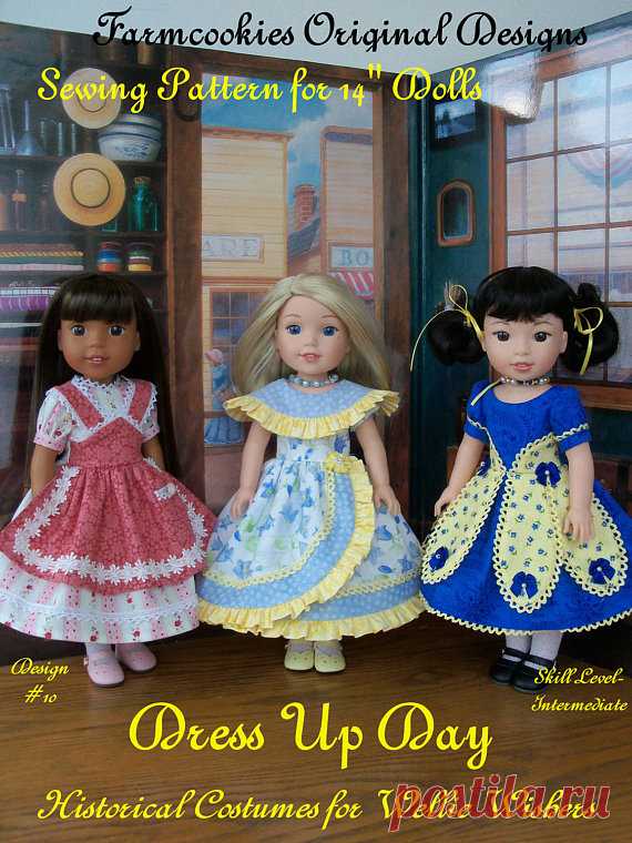 NEW!! XL Wellie Wisher® PDF Sewing Pattern: Dress Up Day / Historical Pattern for 14