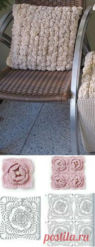 Узор Розы крючком