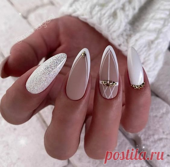 Очень красивые праздничные варианты маникюра на новый год. Яркие дизайны, модные идеи, сочный декор, фото. - Modnail.ru - Красивый маникюр